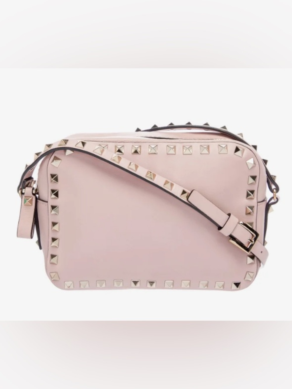 Valentino Pink Studded Leather Crossbody Bag
